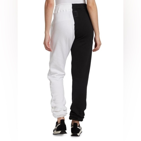LA DETRESSE The Lovers black and white color block sweat pants jogger M NWT - Picture 3 of 10
